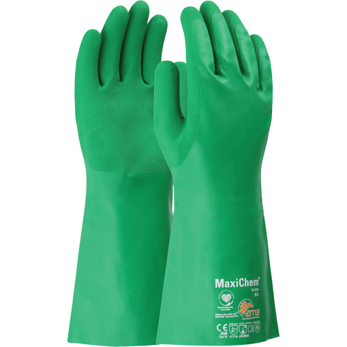 Gants r&eacute;sistants aux produits chimiques ATG MaxiChem, Taille Petit, 14" lo, Nitrile Distribution Industrielle GC
