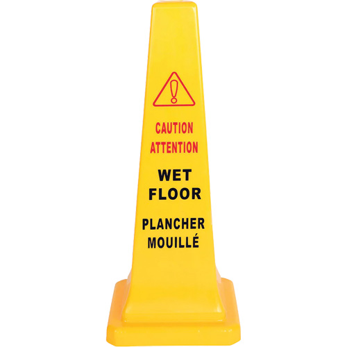 Wet Floor Safety Cone, Bilingual with Pictogram Distribution Industrielle GC