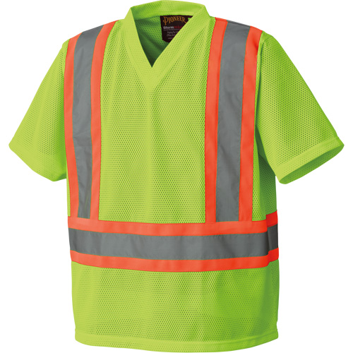 5993P Mesh Safety T-Shirt, Polyester, Small, High Visibility Lime-Yellow Distribution Industrielle GC