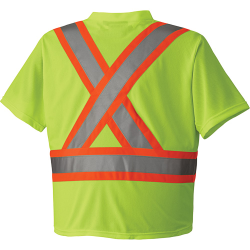 6989 Chandail pour la circulation en micromaille, T-petit, Jaune lime haute visibilit&eacute; Distribution Industrielle GC