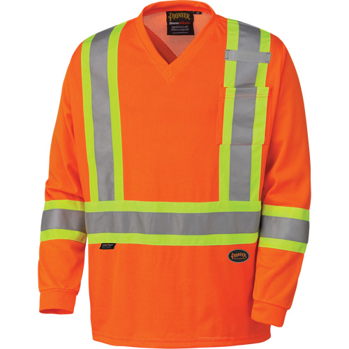 6984 Traffic Micro Mesh Long-Sleeved Safety Shirt, Small, High Visibility Orange Distribution Industrielle GC