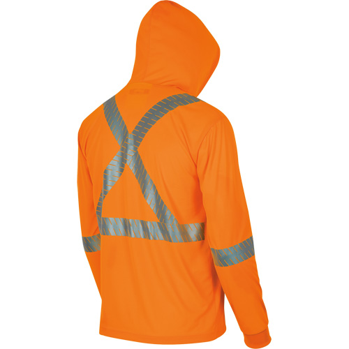 6964 Bird's-Eye Safety Hoodie, Small, High Visibility Orange Distribution Industrielle GC