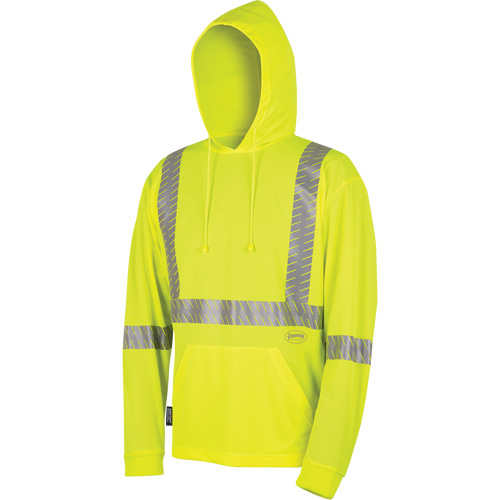 6965 Bird's-Eye Safety Hoodie, Small, High Visibility Lime-Yellow Distribution Industrielle GC