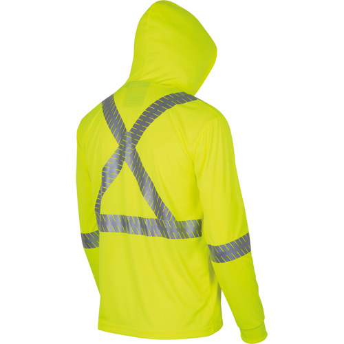 6965 Bird's-Eye Safety Hoodie, Small, High Visibility Lime-Yellow Distribution Industrielle GC