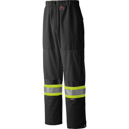 6003BKP Pantalon de s&eacute;curit&eacute; routi&egrave;re, Polyester, Petit, Noir Distribution Industrielle GC