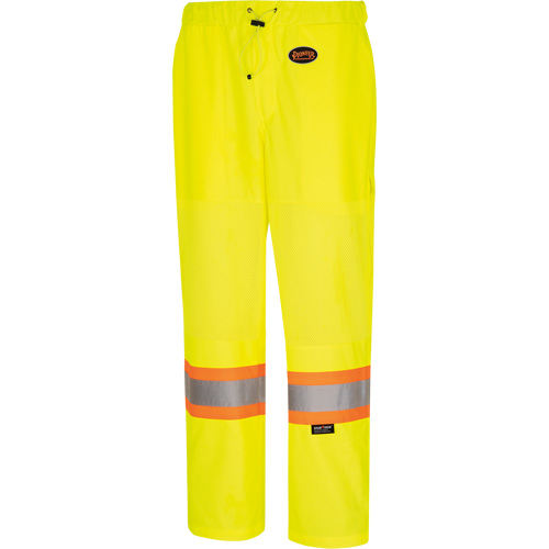 5999PW Pantalon de s&eacute;curit&eacute; routi&egrave;re pour femmes, Polyester, T-petit, Jaune lime haute visibilit&eacute; Distribution Industrielle GC