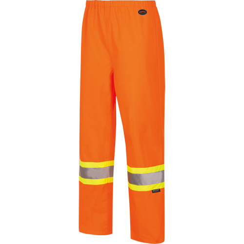 5627W Pantalon &agrave; bavette imperm&eacute;able pour femmes, Polyester/Polyur&eacute;thane, T-petit, Orange haute visibilit&eacute; Distribution Industrielle GC