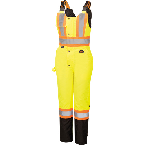 5041BBW Combinaison de s&eacute;curit&eacute; imperm&eacute;able haute visibilit&eacute; pour femmes, Polyester, T-petit, Noir/Jaune lime haute visibilit&eacute; Distribution Industrielle GC