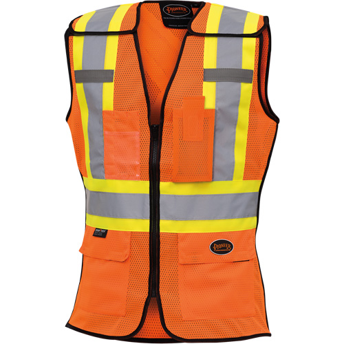 486 Veste de s&eacute;curit&eacute; d&eacute;tachable haute visibilit&eacute;, Orange haute visibilit&eacute;, T-petit, Polyester Distribution Industrielle GC