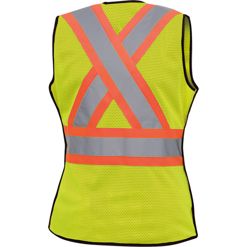 489 Veste de s&eacute;curit&eacute; d&eacute;tachable haute visibilit&eacute;, Jaune lime haute visibilit&eacute;, T-petit, Polyester Distribution Industrielle GC