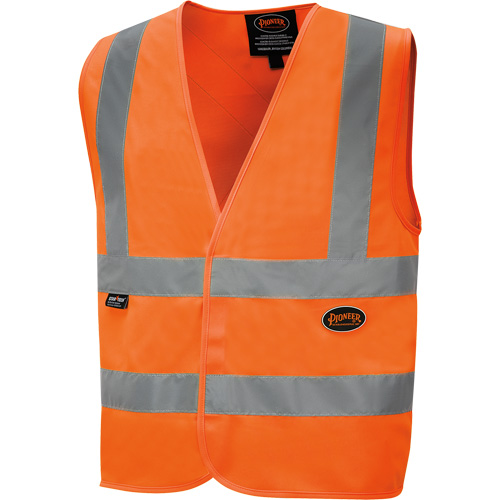 6885 Veste de s&eacute;curit&eacute; haute visibilit&eacute; en tricot chaîne, Orange haute visibilit&eacute;, Petit, Polyester Distribution Industrielle GC