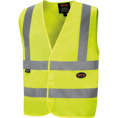 6886 Veste de s&eacute;curit&eacute; haute visibilit&eacute; en tricot chaîne, Jaune lime haute visibilit&eacute;, Petit, Polyester Distribution Industrielle GC
