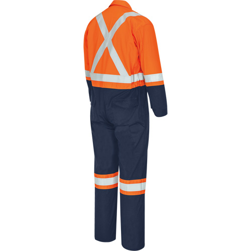 7702BBT Combine de s&eacute;curit&eacute; deux tons FR-Tech, Taille 40 (grand taille), Bleu marin/Orange, 10 cal/cm² Distribution Industrielle GC
