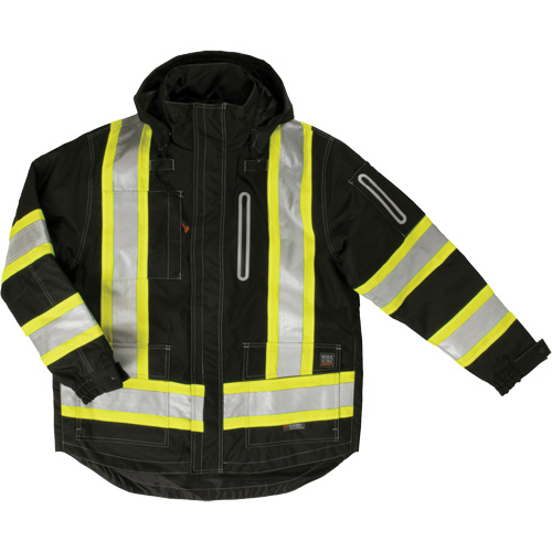 Ripstop 4-in-1 Safety Jacket, Polyester, Black, X-Small Distribution Industrielle GC