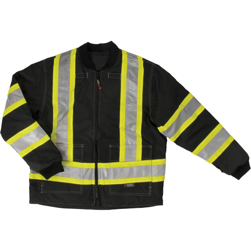 Ripstop 4-in-1 Safety Jacket, Polyester, Black, X-Small Distribution Industrielle GC
