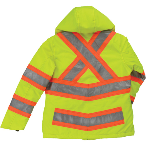 Womens Insulated Flex Safety Jacket, Polyester, High Visibility Lime-Yellow, X-Large Distribution Industrielle GC