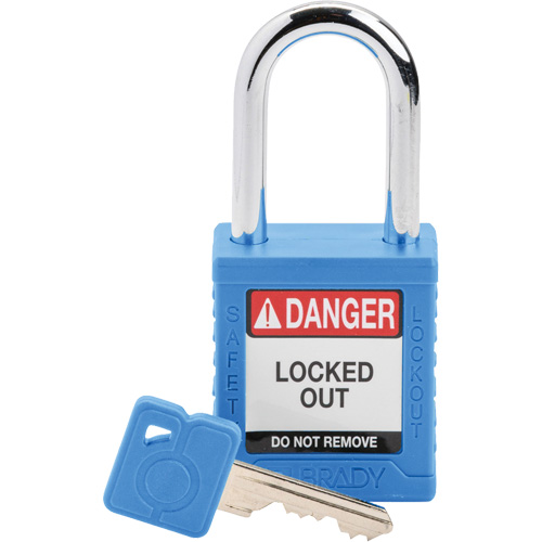 Velocity Lockout Padlock, Blue, Keyed Different, Nylon, 1-1/2" Width Distribution Industrielle GC