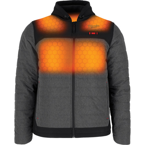M12 Heated Quietshell Jacket with Battery, Men's, Small, Grey Distribution Industrielle GC