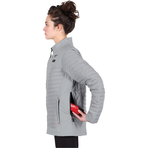 M12 Heated Axis Jacket with Battery, Women's, 2X-Large, Grey Distribution Industrielle GC