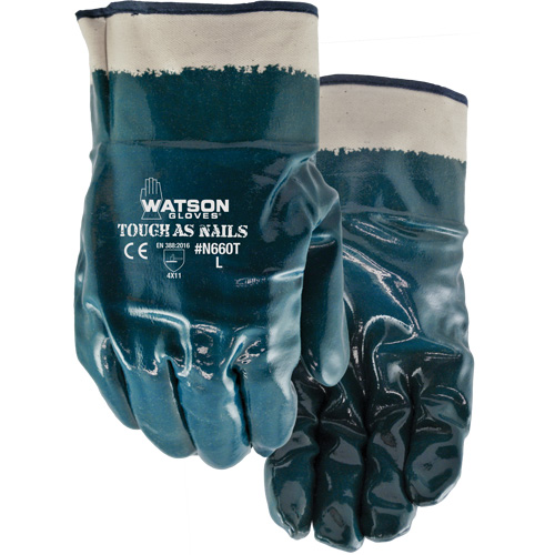 Gants r&eacute;sistants aux produits chimiques Tough-As-Nails, Taille T-Grand, Coton/Nitrile Distribution Industrielle GC