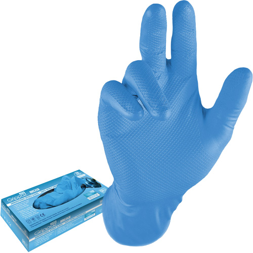 Gants jetables, 3T-Grand, Nitrile, 8 mils, Sans poudre, Bleu Distribution Industrielle GC