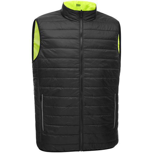 Veste bouffante r&eacute;versible avec X au dos Bisley, Jaune lime haute visibilit&eacute;, Petit, Polyester Distribution Industrielle GC