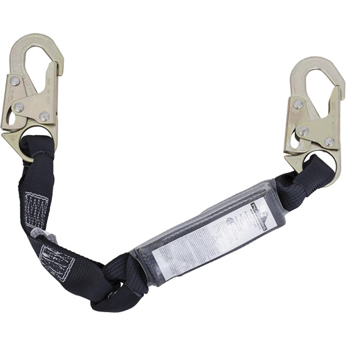 SA-5200-2.5 Shock Absorbing Lanyard, 2.5', Snap Hook Center, Snap Hook Leg Ends, Polyester Distribution Industrielle GC