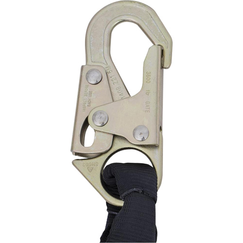 SA-5200-2.5 Shock Absorbing Lanyard, 2.5', Snap Hook Center, Snap Hook Leg Ends, Polyester Distribution Industrielle GC