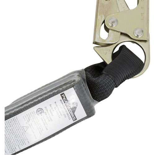 SA-5200-2.5 Shock Absorbing Lanyard, 2.5', Snap Hook Center, Snap Hook Leg Ends, Polyester Distribution Industrielle GC