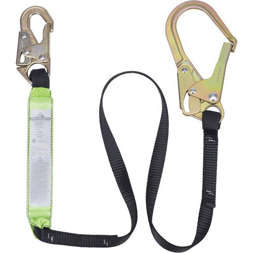 SA-6402-6 Shock Absorbing Lanyard, 6', Form Hook Center, Snap Hook Leg Ends, Polyester Distribution Industrielle GC