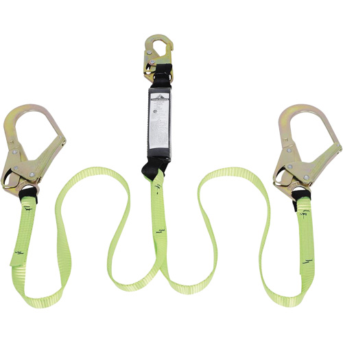 SA-54022-4 Shock Absorbing Lanyard, 4', Form Hook Center, Snap Hook Leg Ends, Polyester Distribution Industrielle GC