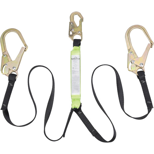 SA-64022-6 Shock Absorbing Lanyard, 6', Form Hook Center, Snap Hook Leg Ends, Polyester Distribution Industrielle GC