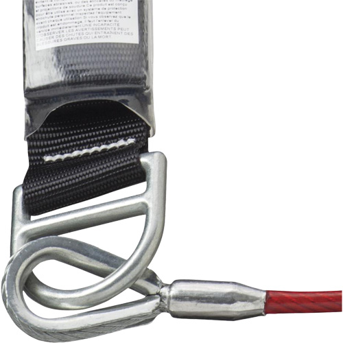 SA-5500-4 Longe &agrave; amortisseur de choc, 4', Point d'ancrage &agrave; Crochet mousqueton, Crochet mousqueton aux jambes, Acier galvanis&eacute; Distribution Industrielle GC