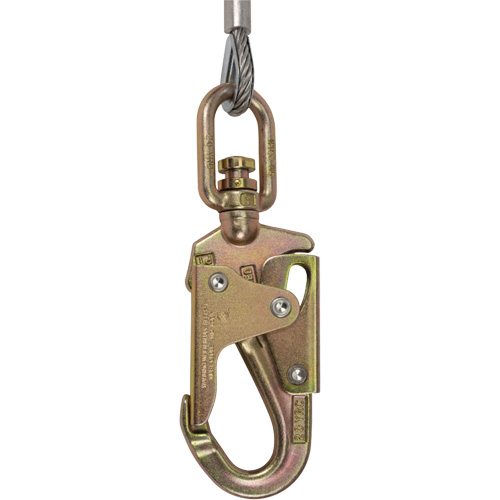 SRL-73302-40LE Cordage de s&eacute;curit&eacute; autor&eacute;tractable, 40', Acier galvanis&eacute;, Pivotant Distribution Industrielle GC