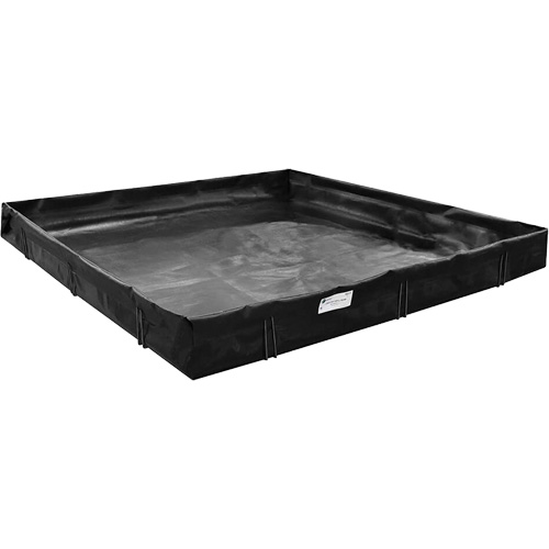 Berme de confinement des d&eacute;versements, Capacit&eacute; 4675 gal. US, 25' la x 25' lo x 1" h, Support en L Distribution Industrielle GC