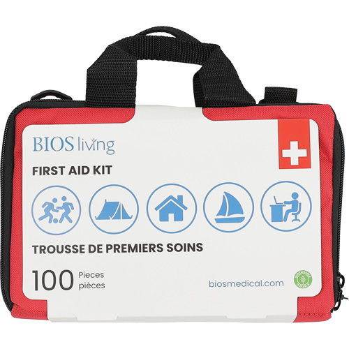 Trousse de premiers soins pour la maison et le voyage de 100 morceaux, Sac en nylon Distribution Industrielle GC