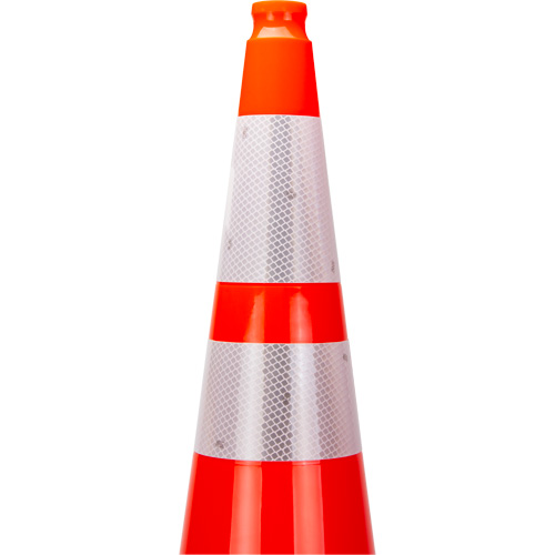 Premium Traffic Cone, 36", Orange, 4" & 6" Reflective Collar(s) Distribution Industrielle GC