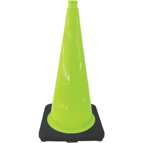 C&ocirc;ne de signalisation de premi&egrave;re qualit&eacute;, 18", Vert lime Distribution Industrielle GC