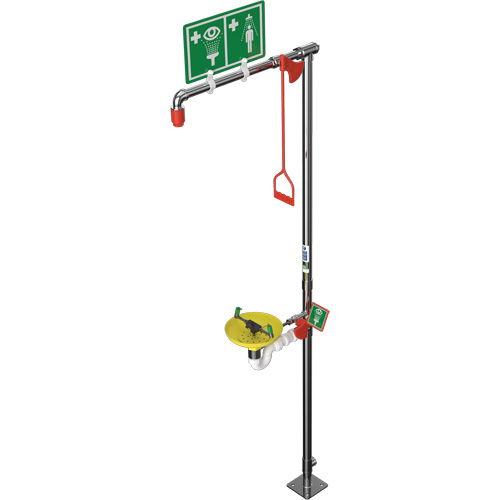 Douche combin&eacute;e avec cuvette ouverte en ABS et entr&eacute;e sup&eacute;rieure, Socle Distribution Industrielle GC
