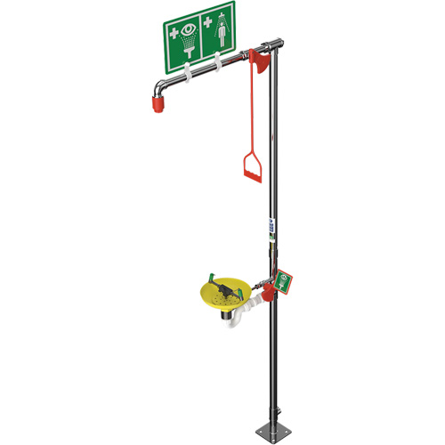 Douche combin&eacute;e avec cuvette ouverte en ABS et entr&eacute;e sup&eacute;rieure, Socle Distribution Industrielle GC