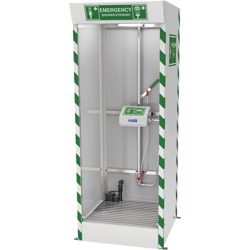 Emergency Cubicle Shower & Covered Eye & Face Wash with Sump Pump Distribution Industrielle GC