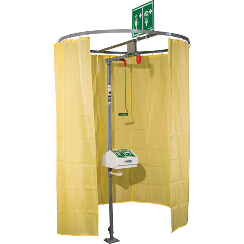 Pipe Mounted Safety Shower Modesty Curtain Distribution Industrielle GC