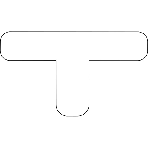 Floor Marking Shapes, T, 9.5" L x 6.5" W, White, Vinyl Distribution Industrielle GC
