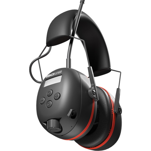 Black & Red Air Defender AM/FM Earmuffs, Headband Style, 24 dB Distribution Industrielle GC