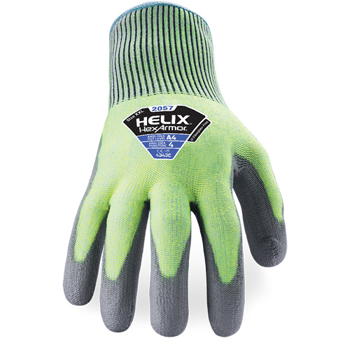 Gants r&eacute;sistant &agrave; la coupe & l'abrasion Helix 2057, Taille 6/T-petit, Calibre 13, Rev&ecirc;tement Polyur&eacute;thane, Enveloppe en PEHP, ASTM ANSI niveau A4/EN 388 niveau C Distribution Industrielle GC