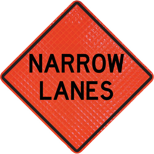 Enseigne enroulable Quadra Flex avec symbole de contr&ocirc;leur de la circulation Distribution Industrielle GC