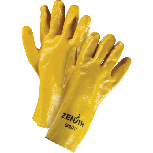 Gants &agrave; fini rugueux et r&eacute;sistants aux produits chimiques, Taille 9, 12" lo, PVC, Doublure en Interlock, 47-mil Distribution Industrielle GC