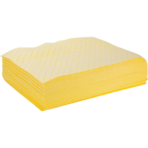 Feuilles absorbantes li&eacute;es, Mati&egrave;res dangereuses, 15" x 19", 8 gal. d'absorption Distribution Industrielle GC