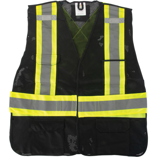 Veste d'arpenteur conforme aux normes de la CSA, Noir, Moyen, Polyester Distribution Industrielle GC