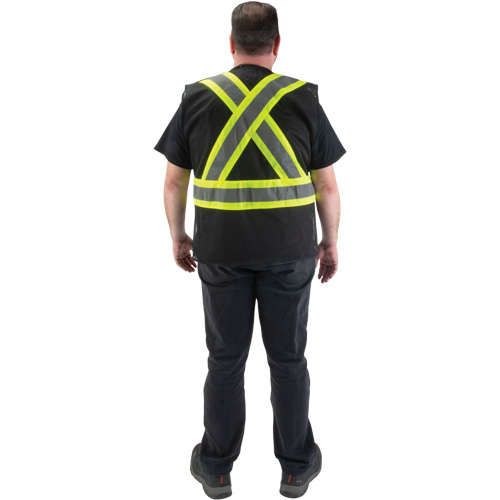 Veste d'arpenteur conforme aux normes de la CSA, Noir, Moyen, Polyester Distribution Industrielle GC